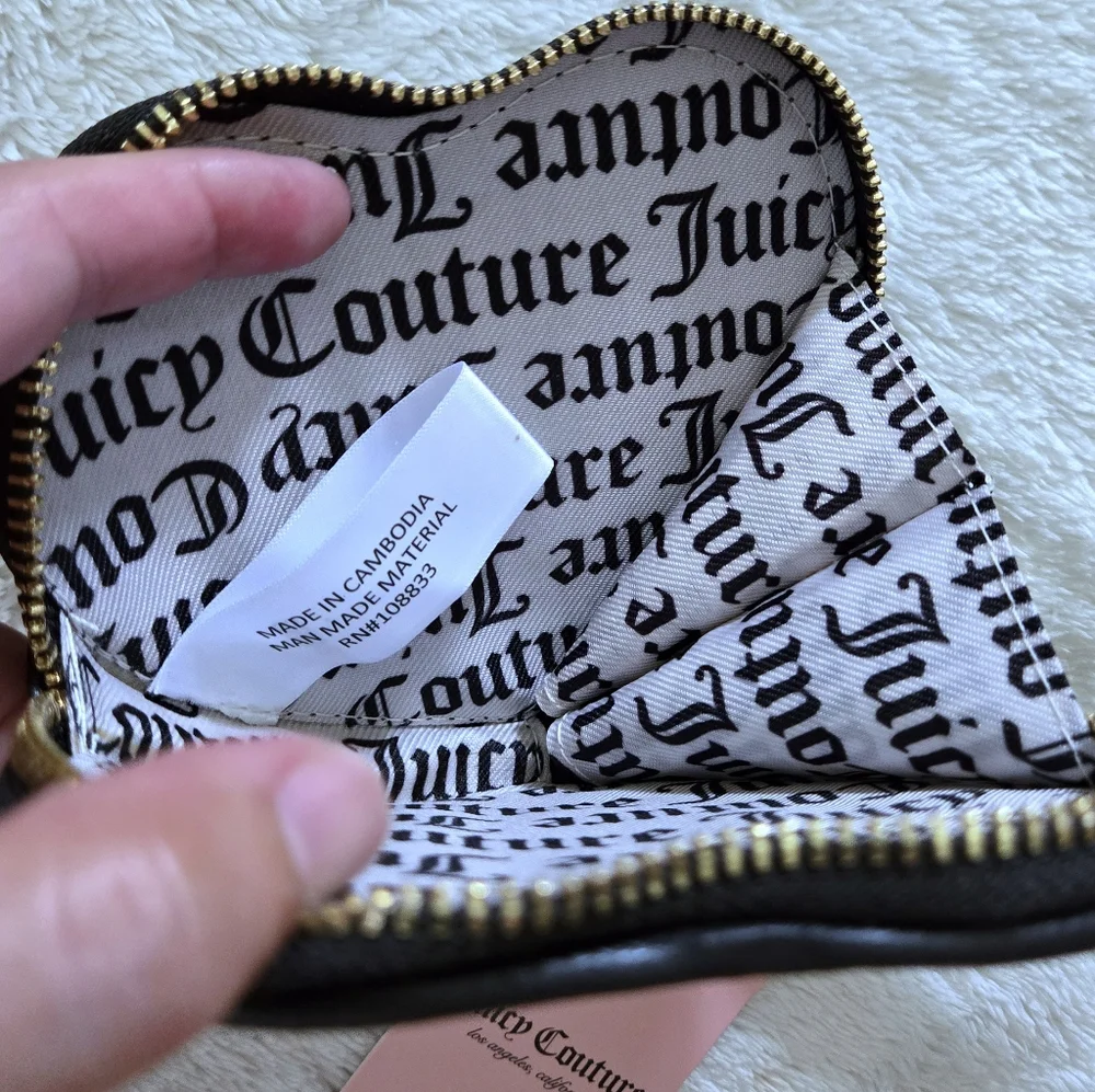 Juicy🍊 Couture Dusty Violet💜 Royal👑 Couture Heart🩷 Zip Around Coin Purse - Picture 8 of 16